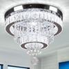 K9 Kristall LED Deckenleuchte Modern Warmweiß Kronleuchter für Hotel Restaurant Wohnzimmer Villa Lange Aufputzmontage Dekor für Zuhause