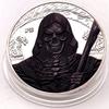 Halloween in Europa und Amerika, Zauberer, Skelette, versilberte bemalte Gedenkmünzen, Reliefs, Krieger, Krieger, Dunkle Ritter Münzen