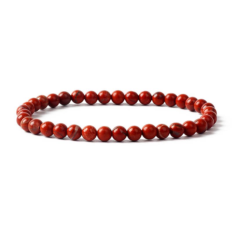 Reiki Natural Stone Bracelets For Women Men 4MM Beads Stretch Bracelet Wholesale Agate Lava Tiny Bangles Handmade Simple Jewelry