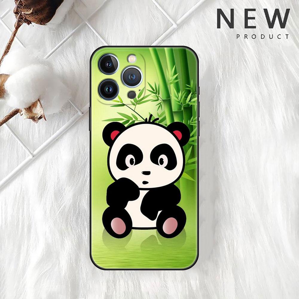 

Милый чехол с изображением панды из мультфильма для Apple iPhone 14 Pro Max 13 11 12 Mini SE 7 8 Plus X XS 6 6S, силиконовый чехол для телефона, мягкий, Funda iPhone 6 6S Plus