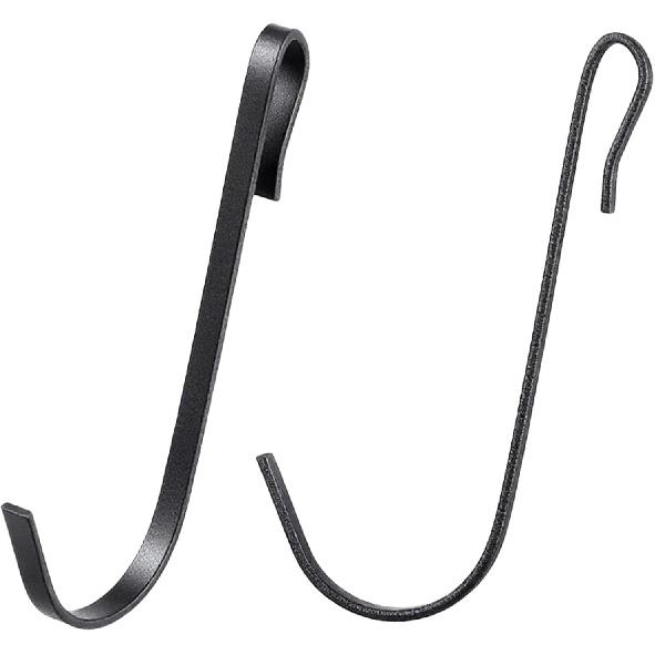 Teaaha 30 PCS J Hooks for Hanging, 2.4 Inch Clip-On Stainless Steel Wire Shelf Hooks, J Shaped Rack Hanger Sink Grid Hook for Hanging Closet, Kitchen