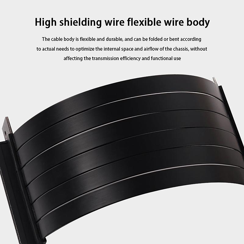 Full Speed PCIE 3.0 4.0 16x Riser Cable Graphics Card Extension Cable PCIE Express GPU Expansion Card Riser Shielded Extender