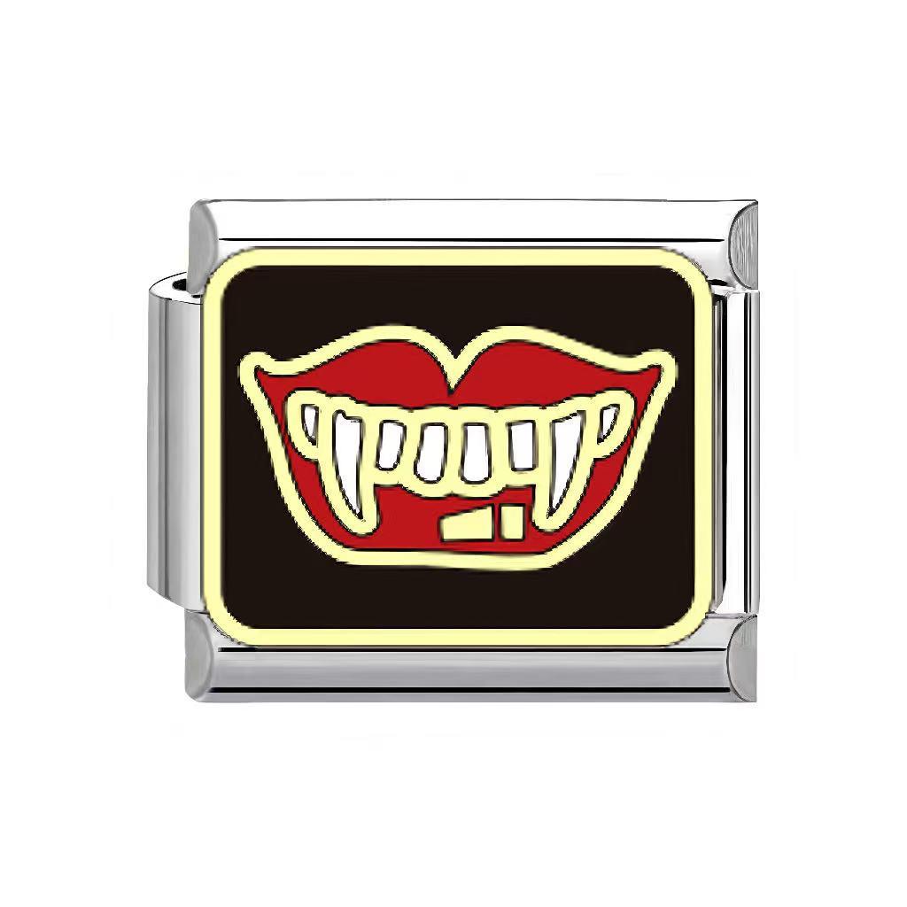 Unisex Gothic Modular Halloween Bracelet - Italian Spliced Titanium Steel Design