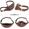 Contacts Genuine Leather Waist Pouch for Large Cowhide Leather Body Outdoor Gift Men, Capacity, Bag, Lightweight, Use, (Coffee)