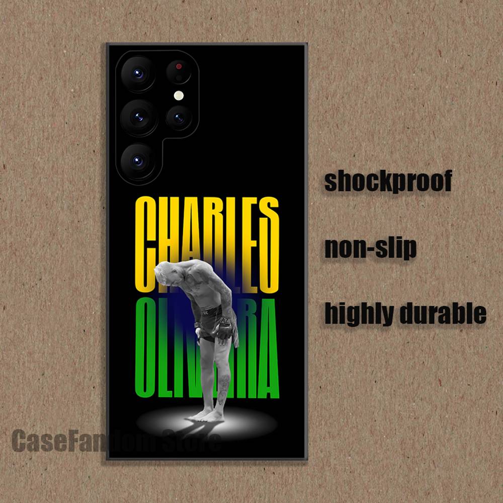 Boxen C-Charles Oliveira Stoßfeste Handyhülle Für Samsung S25,S24,S21,S22,S23,S30,Ultra,S20,Plus,Fe,Lite,5G Schwarzes Cover