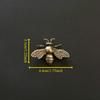 Massive Messing-Insekten-Honigbienen-Figuren, Miniaturen, Teehaustier, lustiger Käfer, Bastelsammlung, kleine Desktop-Ornamente, Heimdekorationen