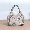 Women S Top Handle Bags Ethnic Style Woven Handbag Multi Layered Gourd Bag Casual Mom Tote Large Capacity 3D Canvas Handbag