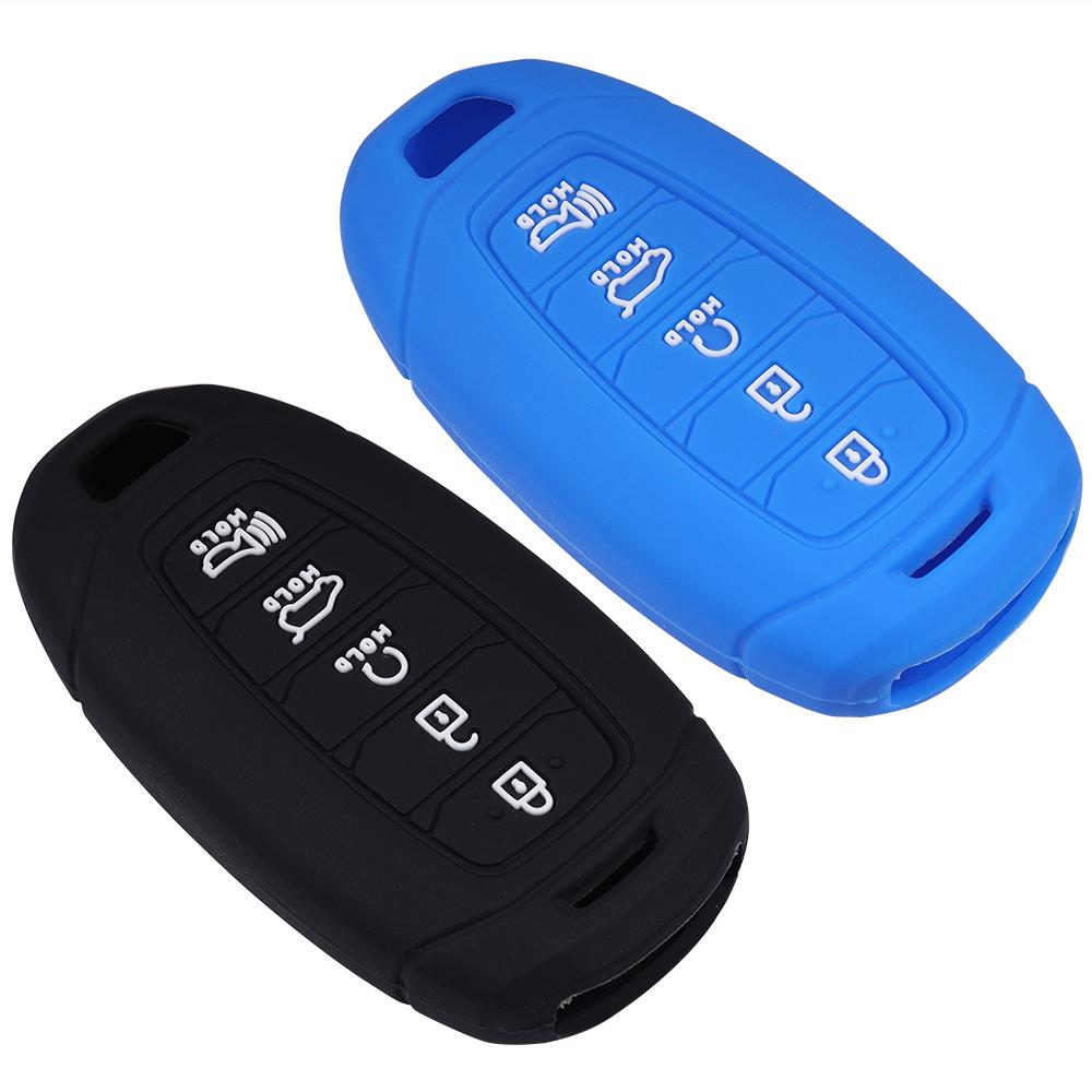 Lcyam Key Fob Cover Silicone Case Remote Holder Compatible With     Hyundai Palisade Elantra Keyless Push Start