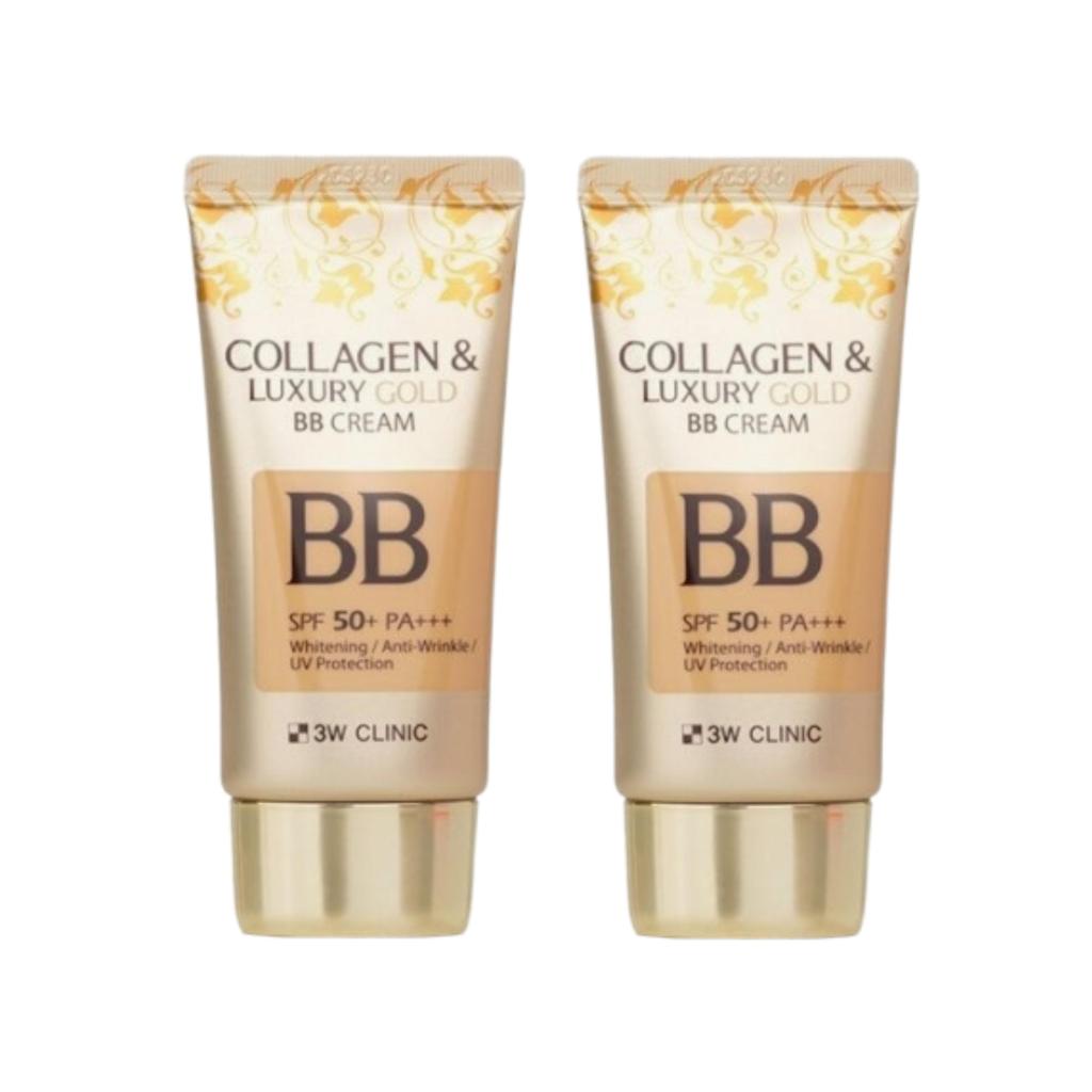 3W CLINIC Collagen & Luxury Gold BB Cream SPF50+/PA+++ 50ml (3 Options)