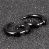 Cool Punk Stud Earrings Rock Men Black Earrings Women Pvc Anti Allergy Earrings