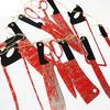 1-8Sets Scary Halloween Hanging Blood Knife Garland for Bar Haunted House Funny Prank Decoration Party Accessory Creepy Props