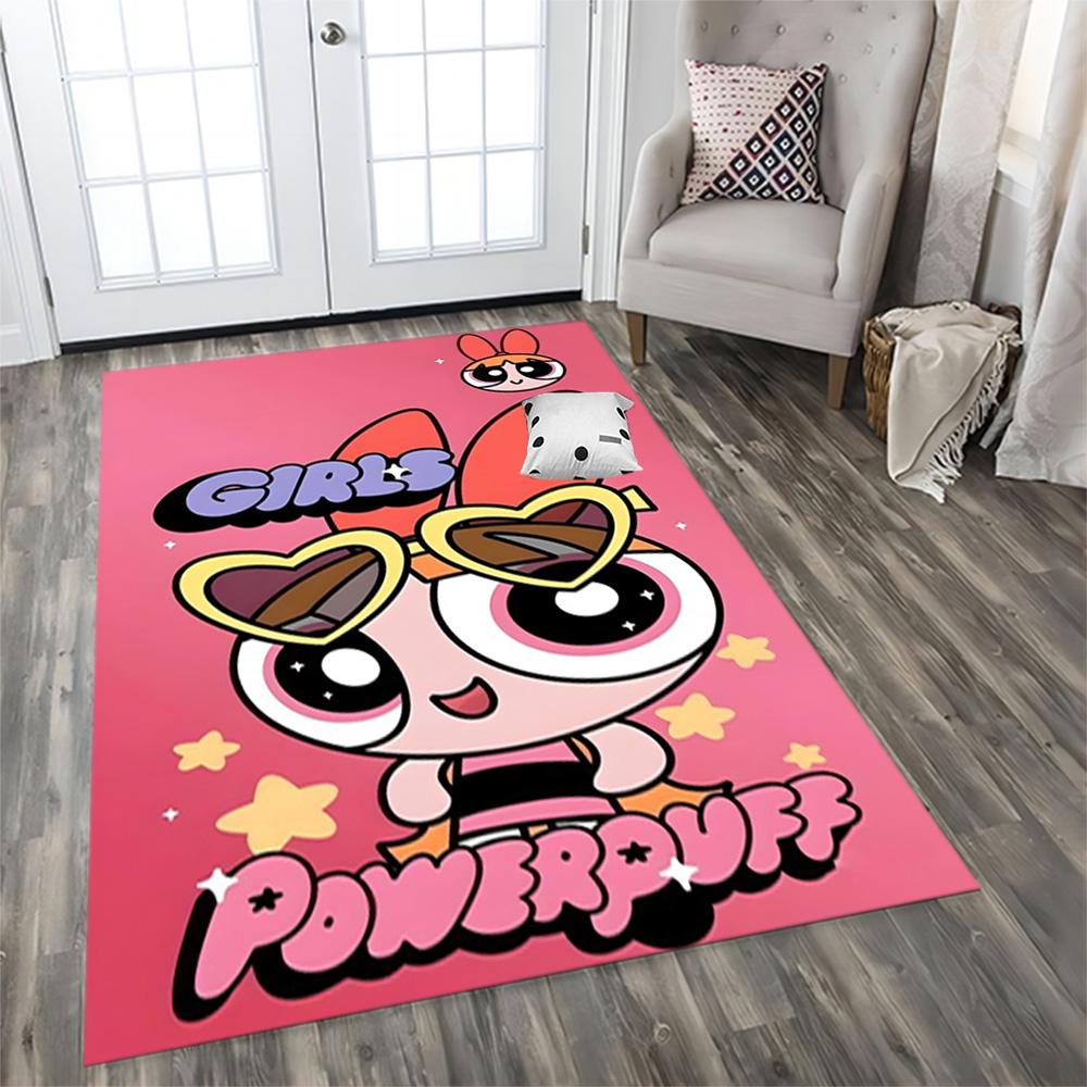 Powerpuff Girls Adventure rug for living rooms, bedrooms, home décor, and as gifts.