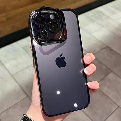 Hidden Lens Holder, Suitable for IPhone 15Pro Phone Case, IPhone14 Full Cover Lens 13 Transparent Protective Case