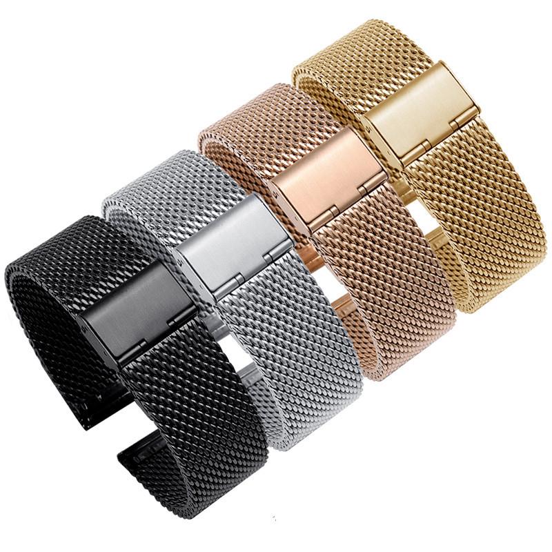 

Steel Buckle Milanese Smartwatch Strap (16-24mm) 20mm белый