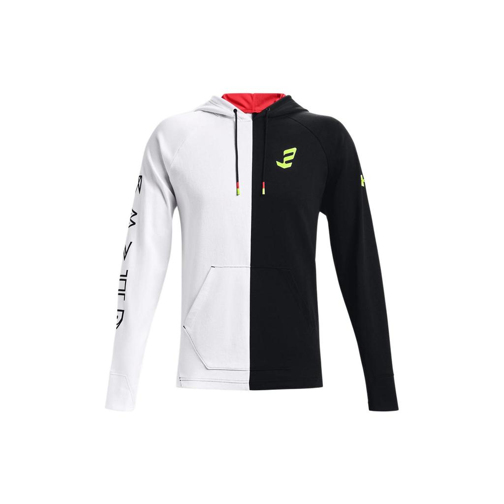 Under Armour Embiid Americká Vintage Color Block Ležérní Mikina Basketbalová Bunda Pánské mikiny Bílá 1366531-100