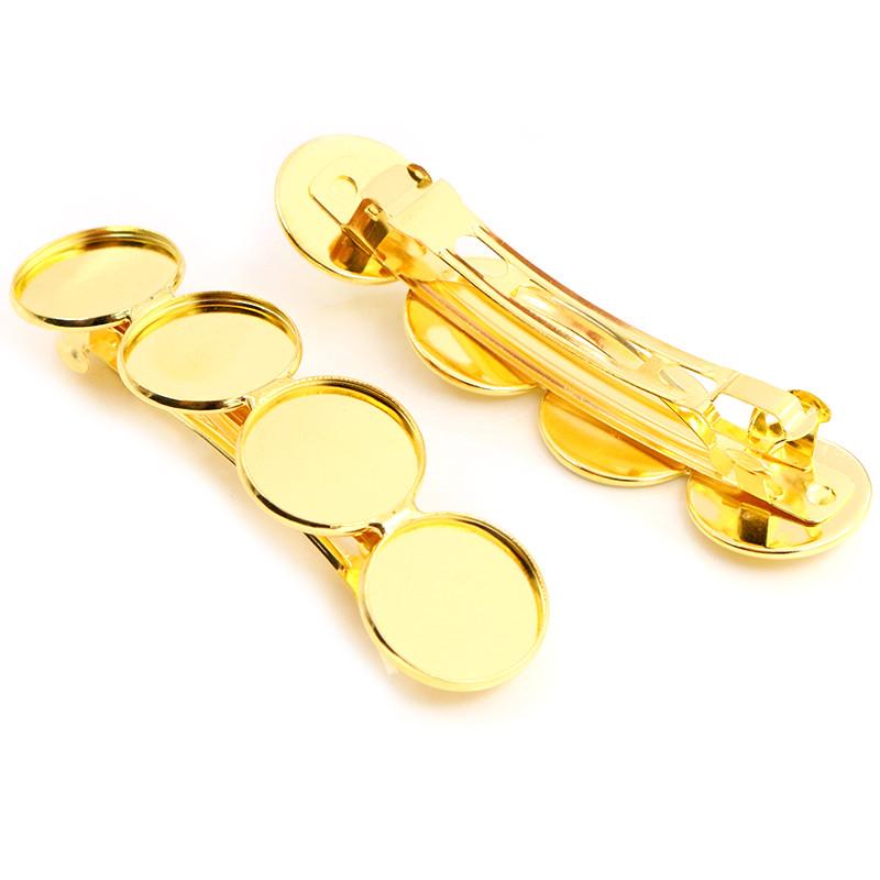 5pcs 20mm 12mm with 4 cameo High Quality Silver Plated / Bronze Gold Plated Copper Material Hairpin Hair Clips Hairpin Setting 12mm