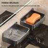 Wall Mounted Soap Box ABS Storage Rack Fashion Soap Container Tray  Bathroom Kitchen Sink Organizer