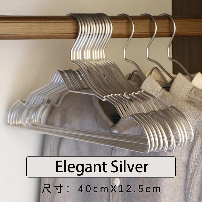 Gold Aluminum Alloy Hanger Clothes,Small Neckline Racks for Storage Skirts Coats,Save Space Metal Closet Organizer,10/20Pcs