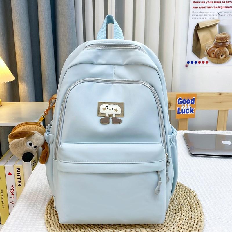 Korean version of schoolbag for female junior high school students, cute backpack, simple high school students, large-capacity travel backpack tide