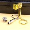 Simulation Mic Keyring Miniature Pocket Sized Microphone Keychain for Music Lovers Stylish Key Accessory Bag Ornament