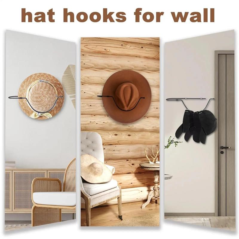 ABWR-Cowboyhutständer Wandmontiert 360 Drehung Westernhut Aufbewahrung Baseballkappe Für Schrank Damen Zuhause Zimmer Schlafzimmer Mantel