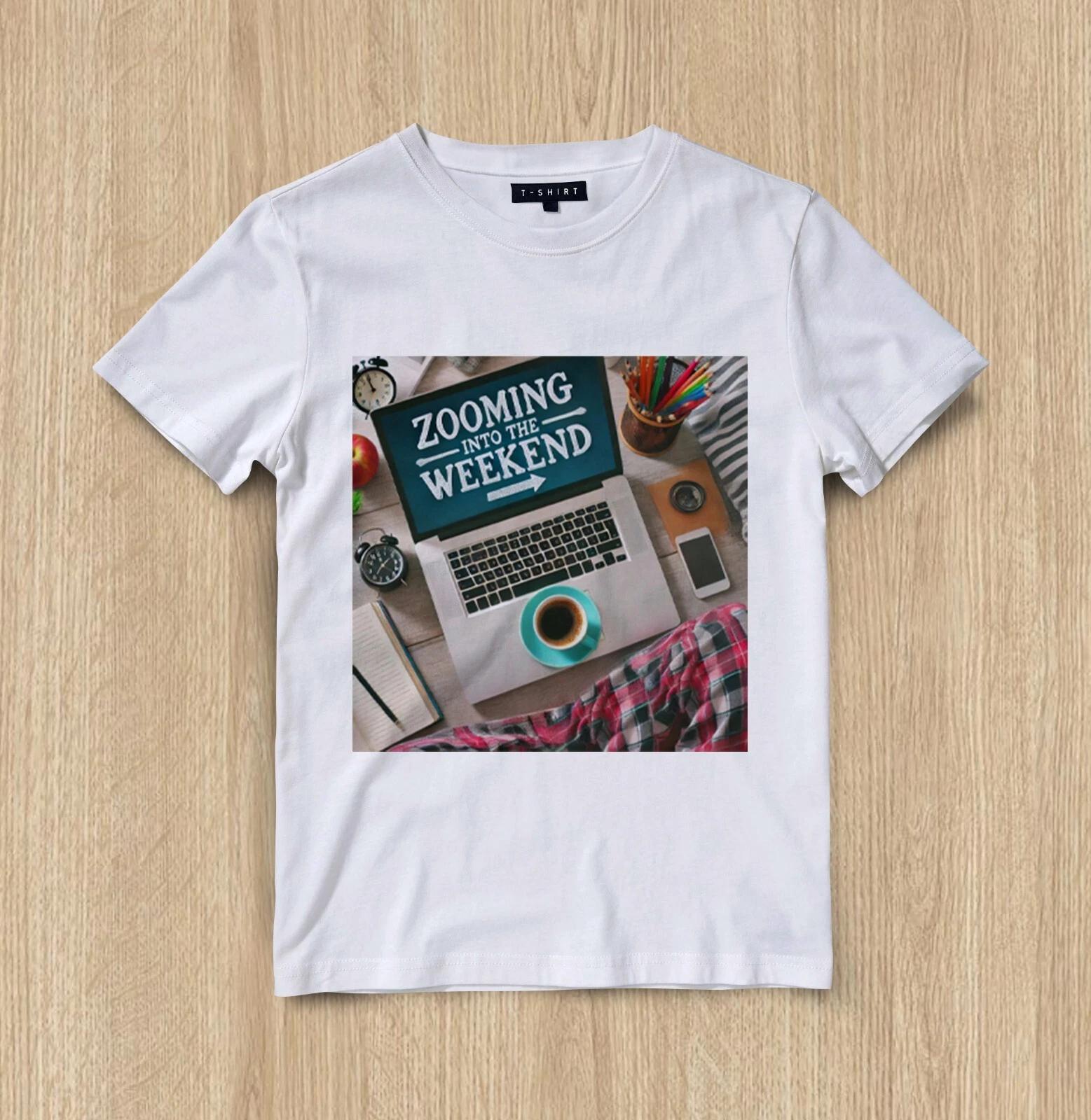 Унисекс футболка с коротким рукавом из джерси с индивидуальным дизайном  Жизнь на удаленке  XL