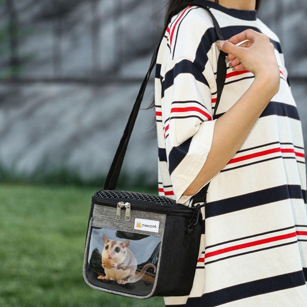 Clear View Hamster Travel Carrier Portable Pet Backpack Pet Carrying Box Hamster Carry Bag  Outdoor
