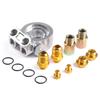 Oil Filter Cooler Sandwich Thread Plate Adapter for Honda Aluminum Oil Adapter With Connectors M20*1.5 and 3/4