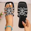 Women Slippers Summer Fashion Casual Shoes Luxury Bling Rhinestone Outdoor Sandals Party Elegant Flats Slippers Slides Women