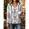 Autumn and Winter Women's Long-sleeved V-neck T-shirt