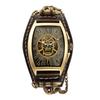 Shenhua Belt Rivet Buckle Men'S Barrel Shaped Hollow Skull Tourbillon Automatic Mechanical Watch