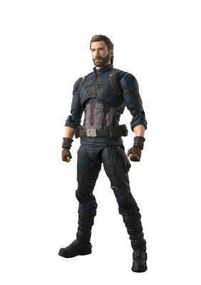 TAMASHII NATIONS Εκδικητές Captain America 155mm βαμμένη αρθρωτή φιγούρα S.H.Figuarts (Avengers/Infinity War) Περίπου. PVC/ABS
