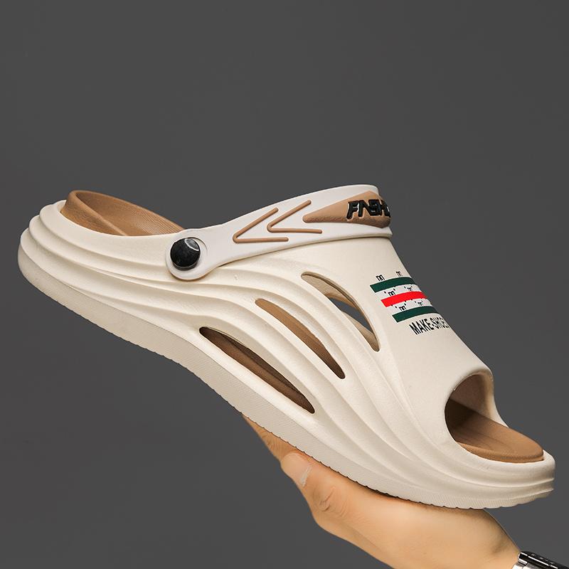 Mode Eva Sommar Herrtofflor Utomhus Inomhus Sandaler Strand Casual Mjuka Halkfria Herrtofflor Strandmode Manliga Designertofflor