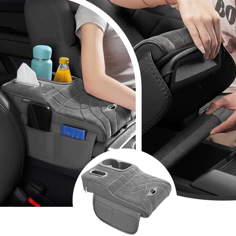 Universal Car Armrest Box Mat Velvet Soft Comfortable Center Console Armrest Cover Pad For BMW M5 M4 M3 F20 F40 F22 F30 E90 F32