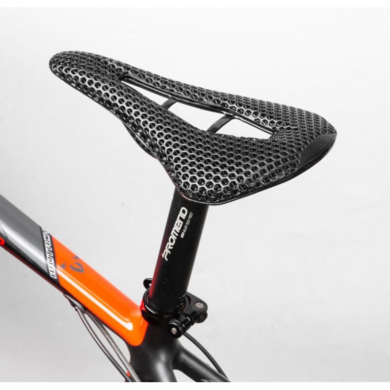 3D Printed Honeycomb Cushion Bike Saddle With Carbon Fiber Base Rails Road Cycling Comfort