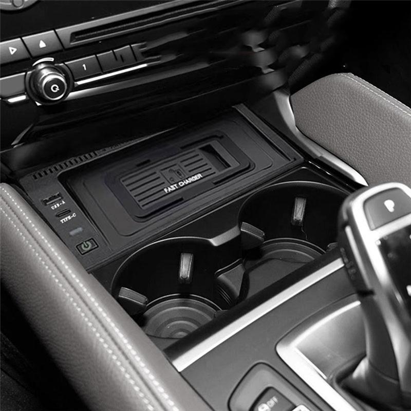 A03E-For BMW X5 F15 X6 F16 2014-2018 Car Wireless Charger QI Phone Charger Phone Holder