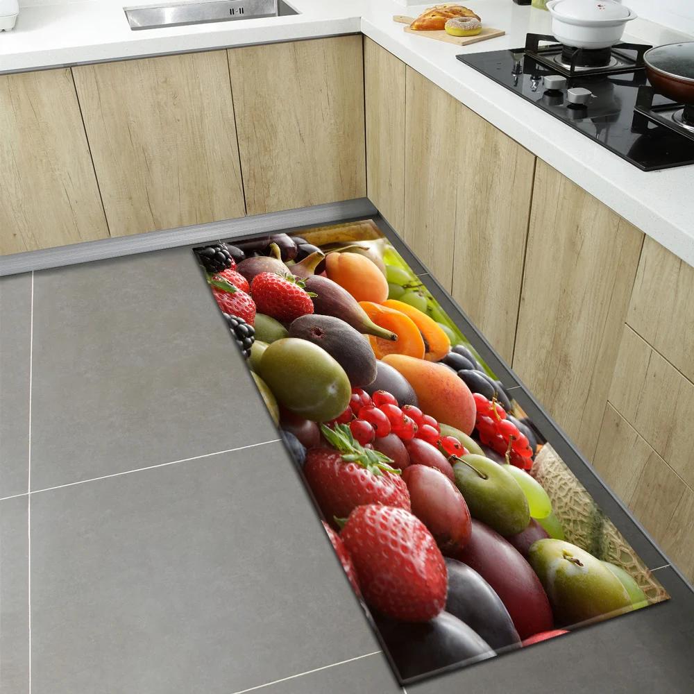 Bedroom Children Living Room Decoration Corridor Bathroom Non-slip Rug Fruit Pattern Kitchen  Home Door Mat