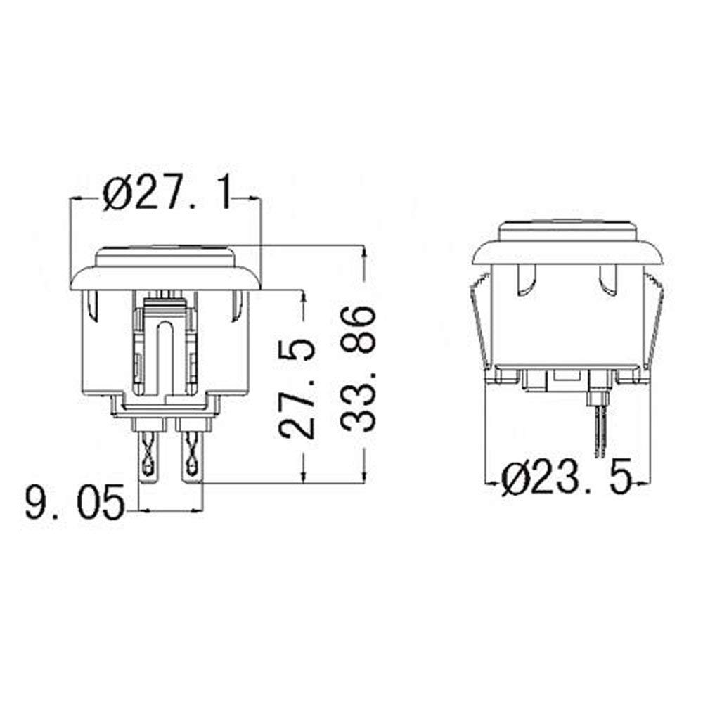 EG STARTS 10x 24mm Arcade Push Buttons Switch for Video Games Arcade Machine DIY Parts Mame Jamma Raspberry Pi KOF Arcade Pinball Machine Parts &