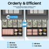 Cash Register for Small Businesses - Electronic Commercial with Lock Cash Drawer Box,39Keys, 8Digital Dual Display,Retail System