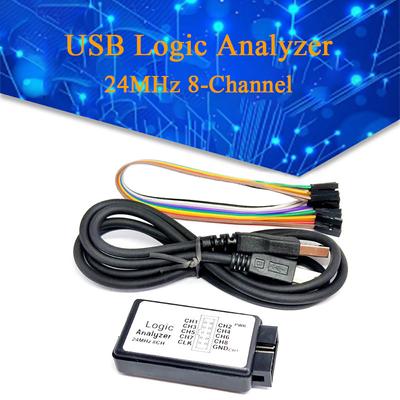 8-kanałowy 24MHz analizator logiczny pasujący do Arduino ARM / FPGA M100 Hot z kablem USB, linią Dupont, zestawem urządzeń do analizy logicznej UART IIC SPI Debug