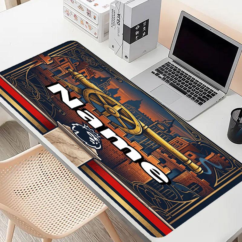 Custom Name Personalized Arsenal F.C Pattern Mousepad, Laptop PC Desk Mat, Decorative Desk Mat for Home Keyboard Pad Gift