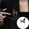 Tassel Pendant Butterfly Chain Brooch Pin Black Suit Badge Lapel Pins  Clothing Accessories Jewelry