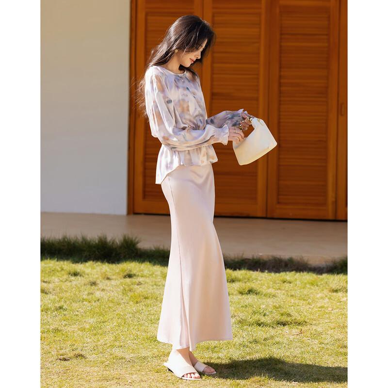 Women's Floral Print Ruffled Blouse