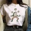 Leisure Academy Style Cartoon Frog T-shirt Spring Summer Leisure Large Women's T-shirt Ulzzang Harajuku Fashion Versatile Short