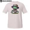 Undead Garden Gnome T-Shirt – Creepy Farmer Zombie with Sunhat and Plants