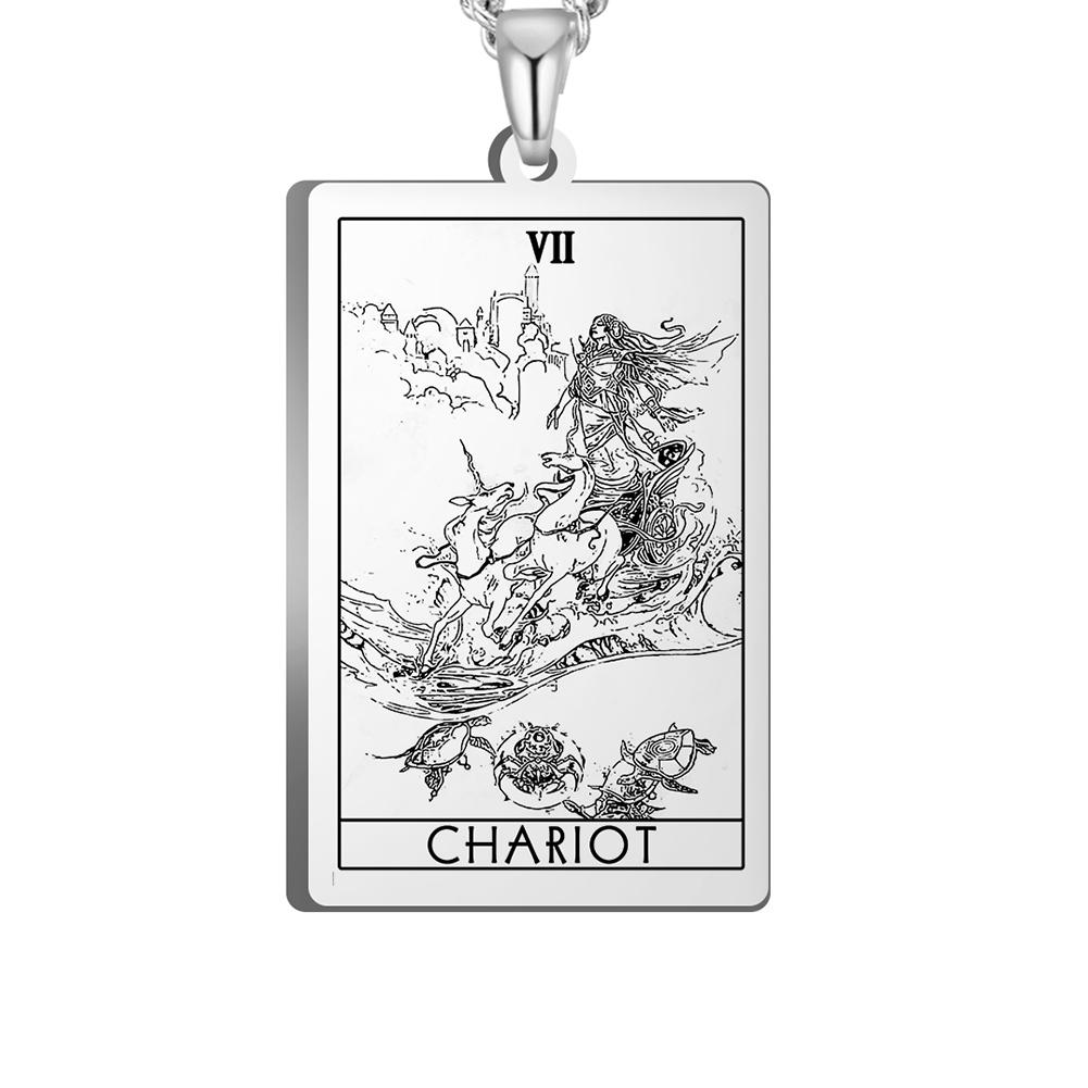Dawapara The Major Arcana Tarot Cards Vintage Amulet Pendant for Necklaces Accessories Wholesale Stainless Steel
