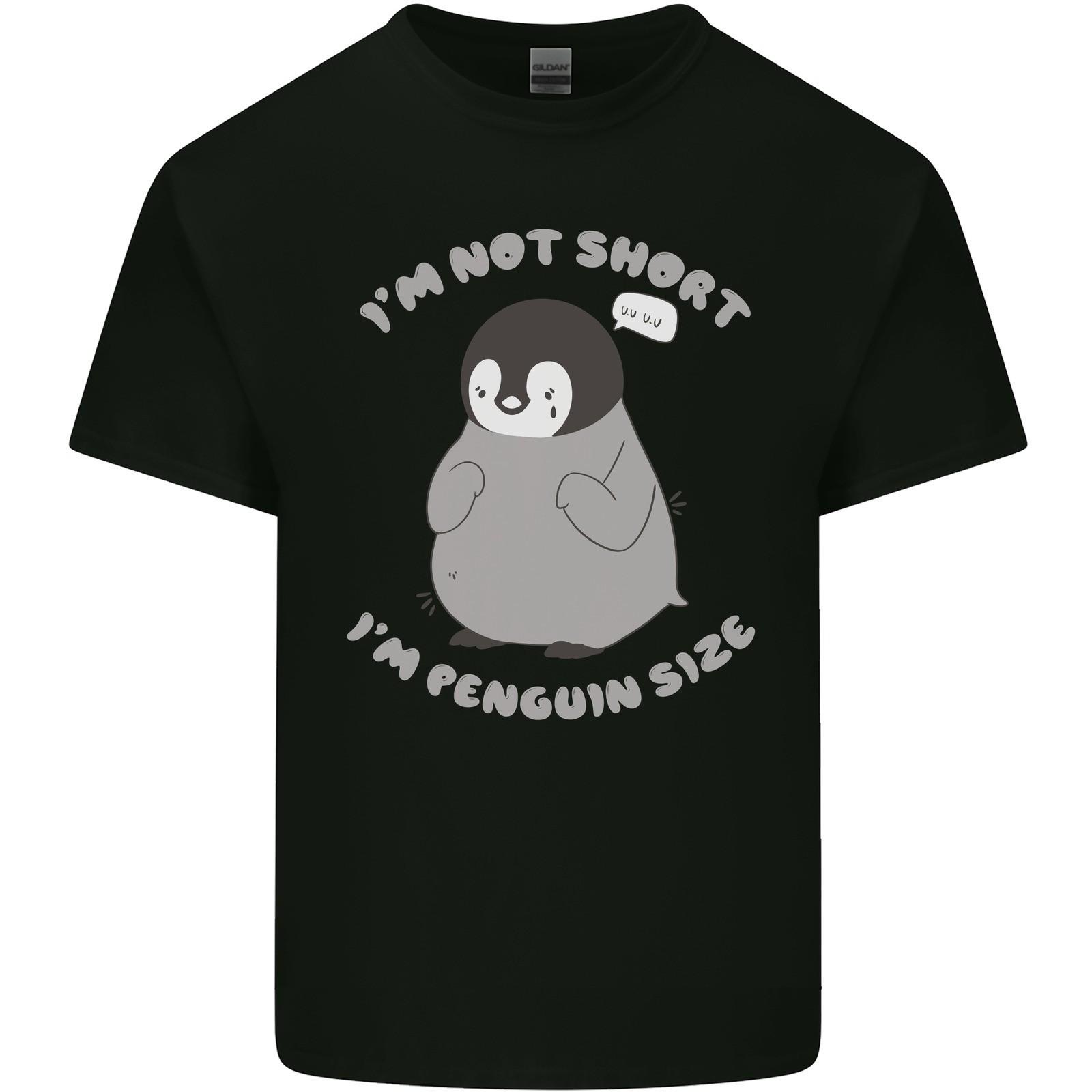 Im Not Short Im Penguin Size Funny Mens Light Cotton T-Shirt S
