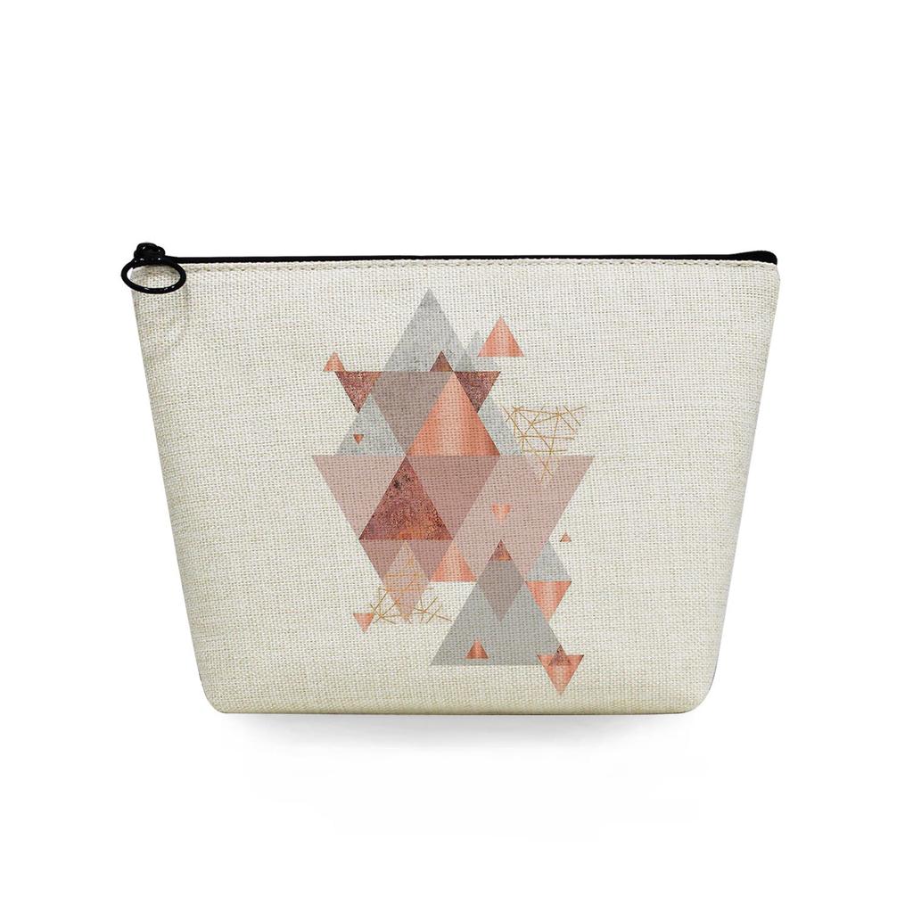 Women Geometric figure Print Cosmetic Bag Toiletries Organize Travel Storage Case 6720 KTB