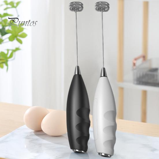 Milchaufschäumer, elektrischer Mixer, Edelstahl-Mixer, 2-in-1, wiederaufladbar, Schneebesen, Schaumbereiter für Kaffee, Latte, Cappuccino, heiße Schokolade, Matcha