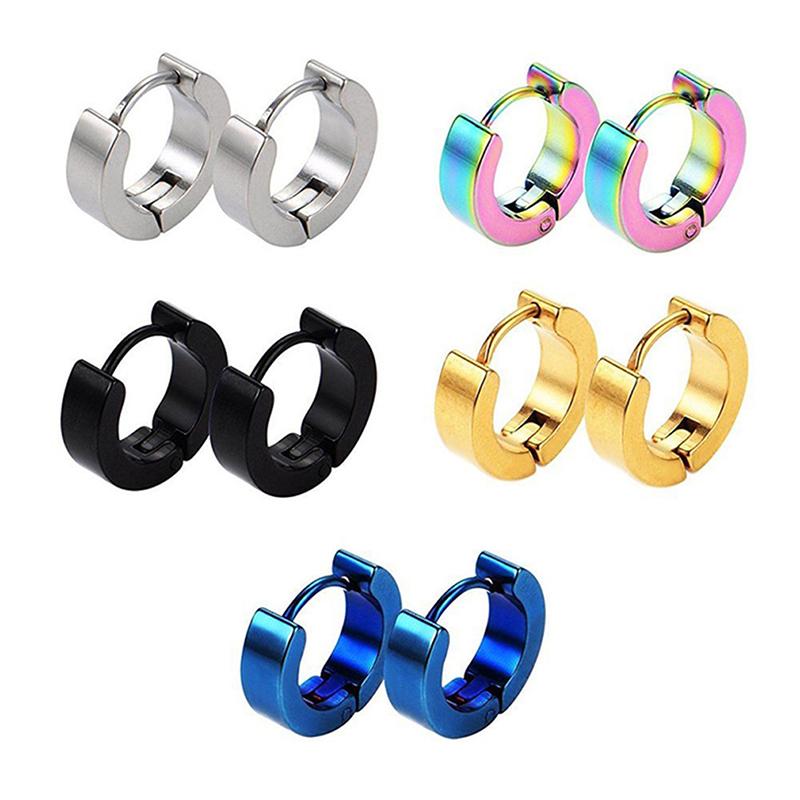 Women Stainless Steel Unique Small Hoop Stud Earrings Men Hoop Earrings Small Fashion Stud Earrings Set